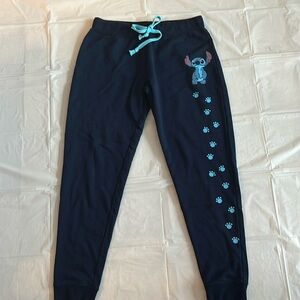 Stitch Disney blue sweatpants-XL Juniors NWOT
